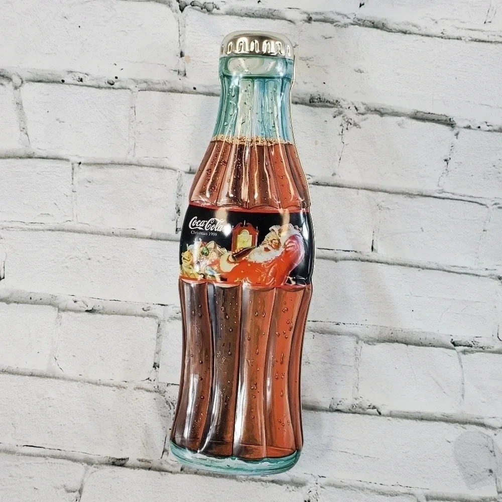 Christmas 1998 Santa Coke Can Tin Box 13in Coca Cola 90s Vintage Collectible  62